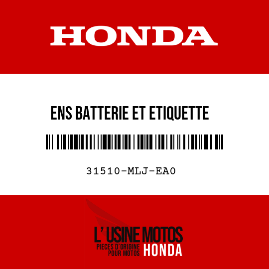 image de 31510-MLJ-EA0 ENS BATTERIE ET ETIQUETTE (GYZ20HL-C) (GS YUASA)