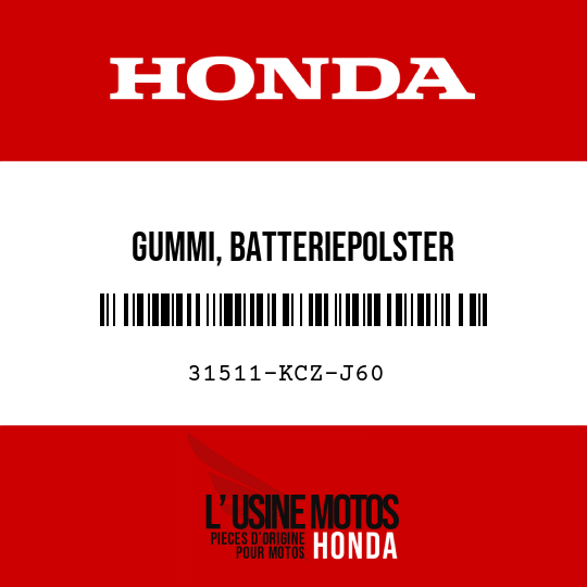 image de 31511-KCZ-J60 GUMMI, BATTERIEPOLSTER