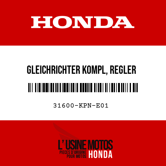 image de 31600-KPN-E01 GLEICHRICHTER KOMPL, REGLER