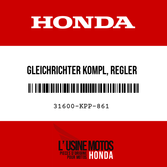 image de 31600-KPP-861 GLEICHRICHTER KOMPL, REGLER