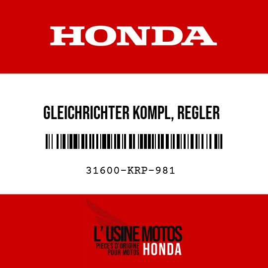image de 31600-KRP-981 GLEICHRICHTER KOMPL, REGLER