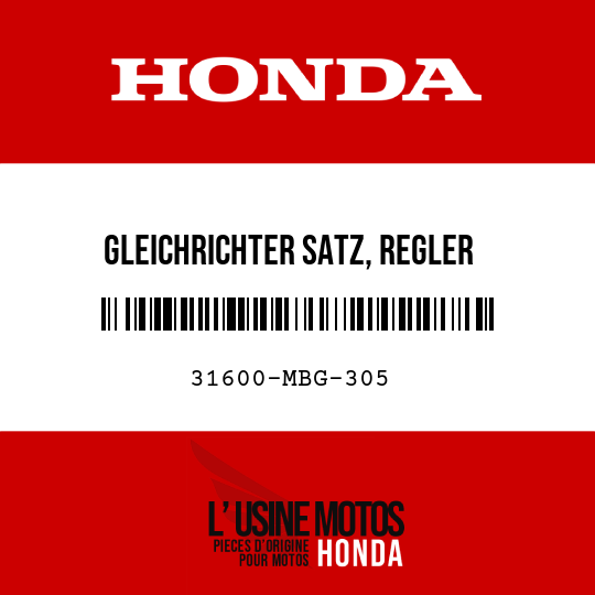 image de 31600-MBG-305 GLEICHRICHTER SATZ, REGLER