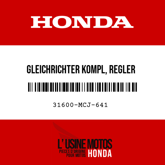 image de 31600-MCJ-641 GLEICHRICHTER KOMPL, REGLER