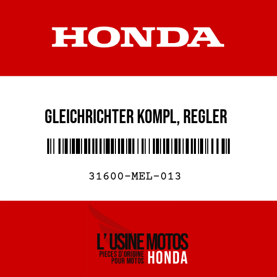 image de 31600-MEL-013 GLEICHRICHTER KOMPL, REGLER