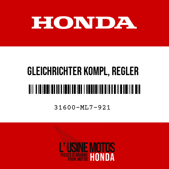 image de 31600-ML7-921 GLEICHRICHTER KOMPL, REGLER (SHINDENGEN)