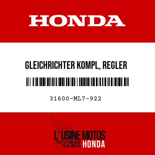 image de 31600-ML7-922 GLEICHRICHTER KOMPL, REGLER (SHINDENGEN)