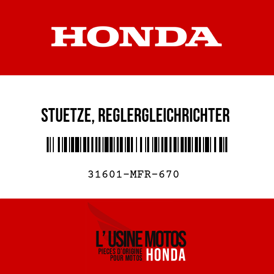 image de 31601-MFR-670 STUETZE, REGLERGLEICHRICHTER