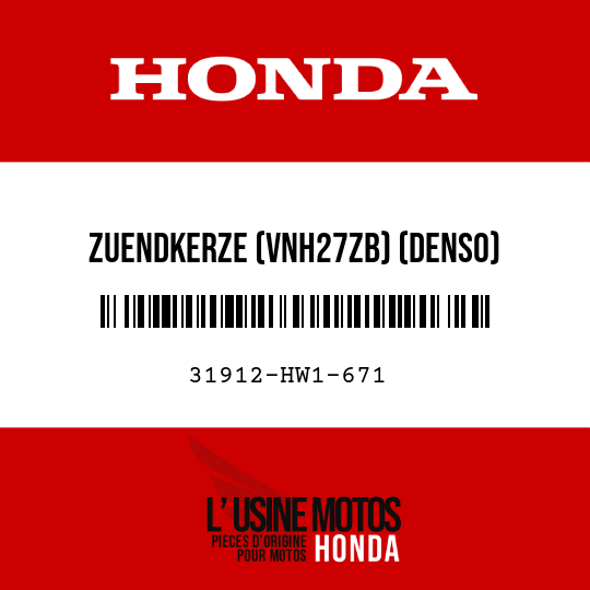 image de 31912-HW1-671 ZUENDKERZE (VNH27ZB) (DENSO)