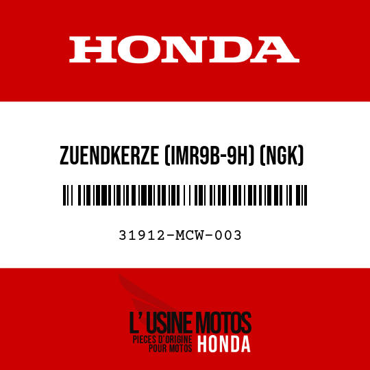 image de 31912-MCW-003 ZUENDKERZE (IMR9B-9H) (NGK)