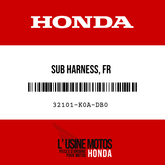 image de 32101-K0A-DB0 SUB HARNESS, FR