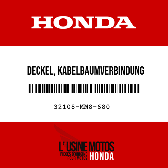 image de 32108-MM8-680 DECKEL, KABELBAUMVERBINDUNG