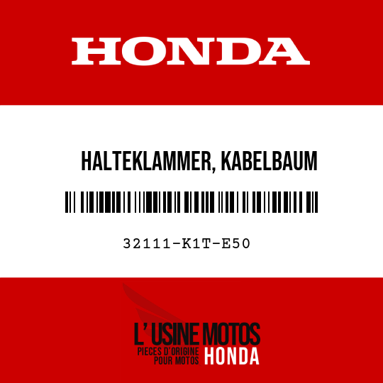 image de 32111-K1T-E50 HALTEKLAMMER, KABELBAUM