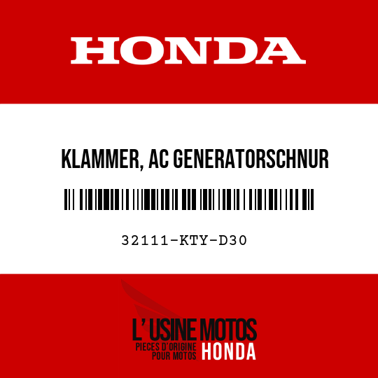 image de 32111-KTY-D30 KLAMMER, AC GENERATORSCHNUR