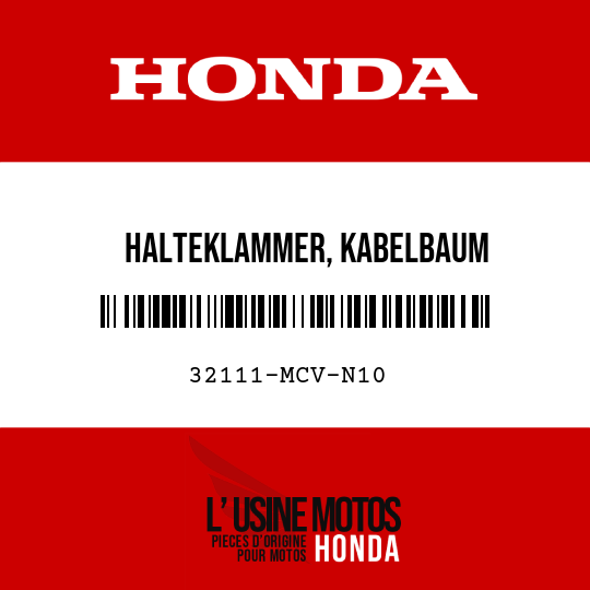 image de 32111-MCV-N10 HALTEKLAMMER, KABELBAUM