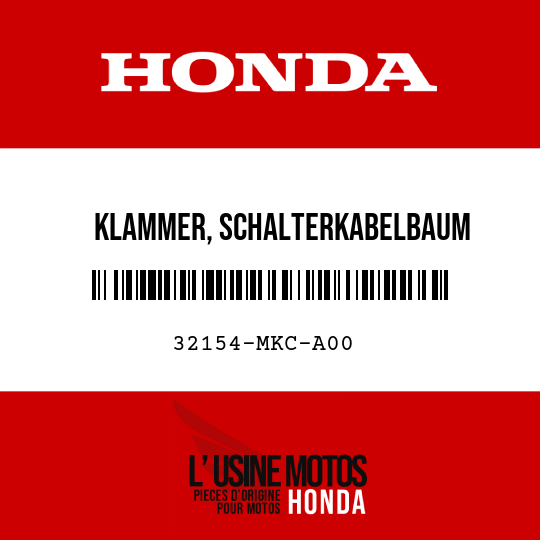 image de 32154-MKC-A00 KLAMMER, SCHALTERKABELBAUM