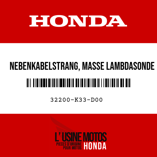 image de 32200-K33-D00 NEBENKABELSTRANG, MASSE LAMBDASONDE