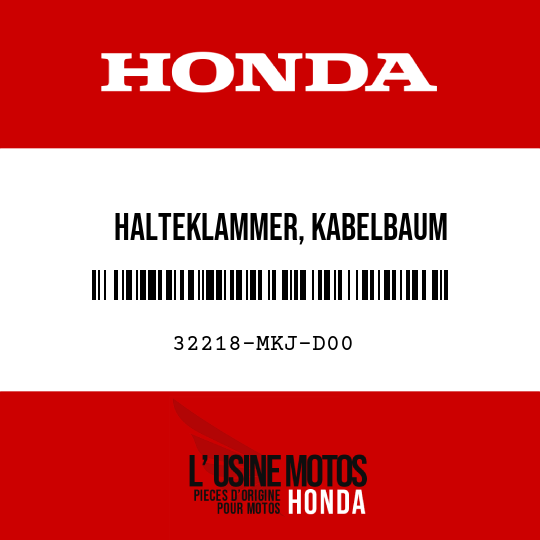 image de 32218-MKJ-D00 HALTEKLAMMER, KABELBAUM