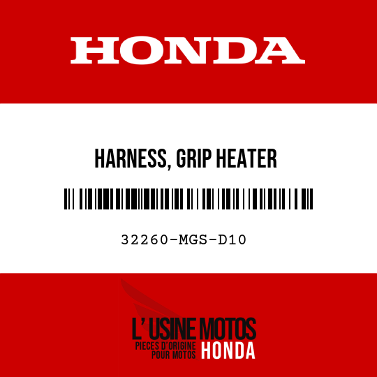 image de 32260-MGS-D10 HARNESS, GRIP HEATER