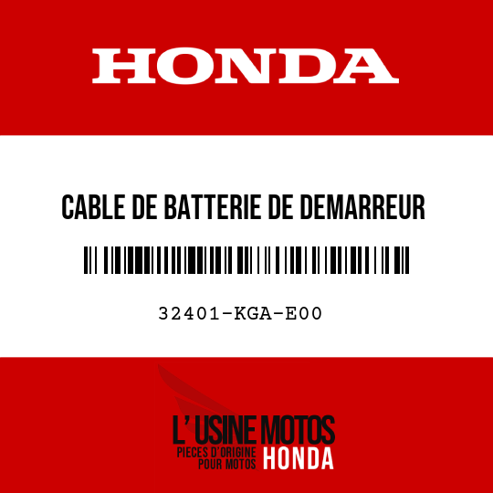image de 32401-KGA-E00 CABLE DE BATTERIE DE DEMARREUR