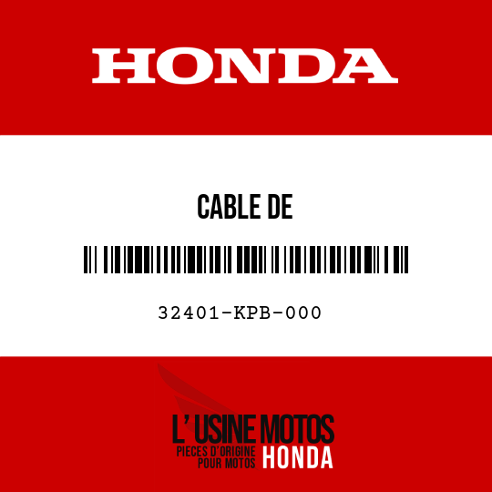 image de 32401-KPB-000 CABLE DE