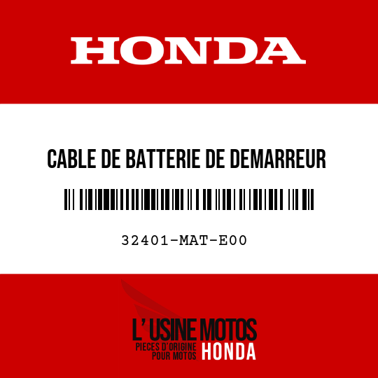 image de 32401-MAT-E00 CABLE DE BATTERIE DE DEMARREUR