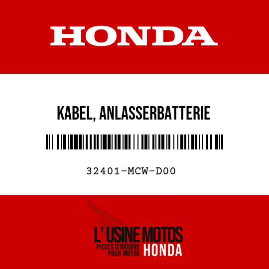 image de 32401-MCW-D00 KABEL, ANLASSERBATTERIE