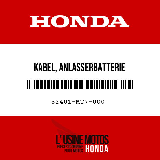 image de 32401-MT7-000 KABEL, ANLASSERBATTERIE