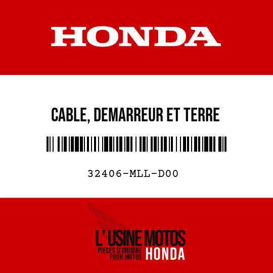 image de 32406-MLL-D00 CABLE, DEMARREUR ET TERRE