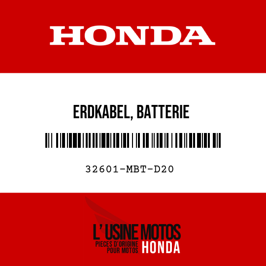 image de 32601-MBT-D20 ERDKABEL, BATTERIE