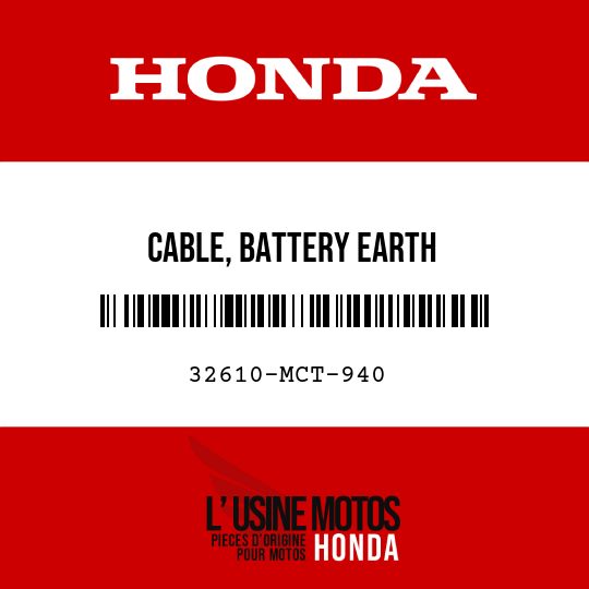 image de 32610-MCT-940 CABLE, BATTERY EARTH