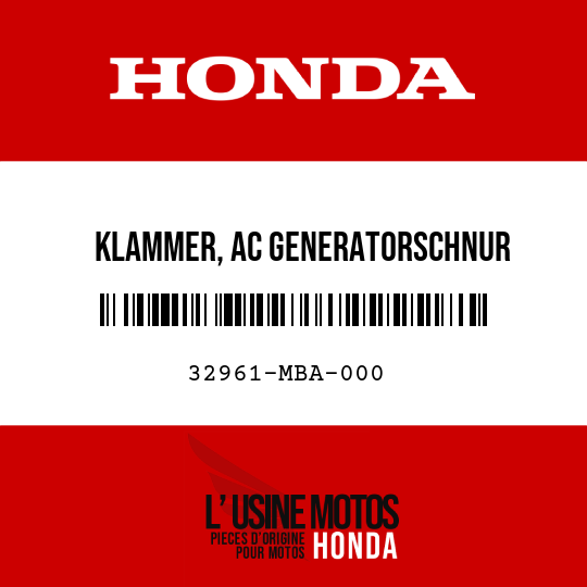image de 32961-MBA-000 KLAMMER, AC GENERATORSCHNUR