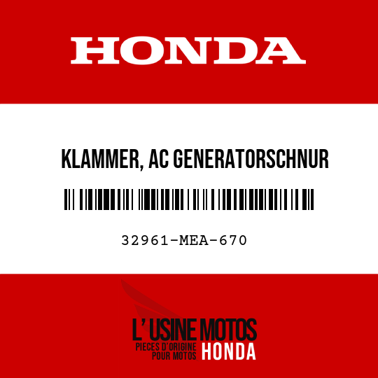 image de 32961-MEA-670 KLAMMER, AC GENERATORSCHNUR