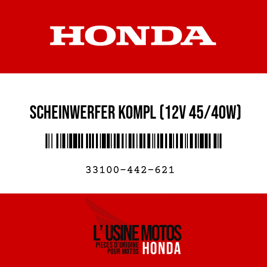 image de 33100-442-621 SCHEINWERFER KOMPL (12V 45/40W)