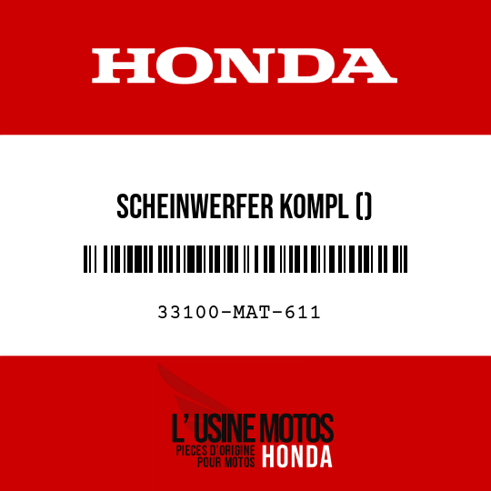 image de 33100-MAT-611 SCHEINWERFER KOMPL ()