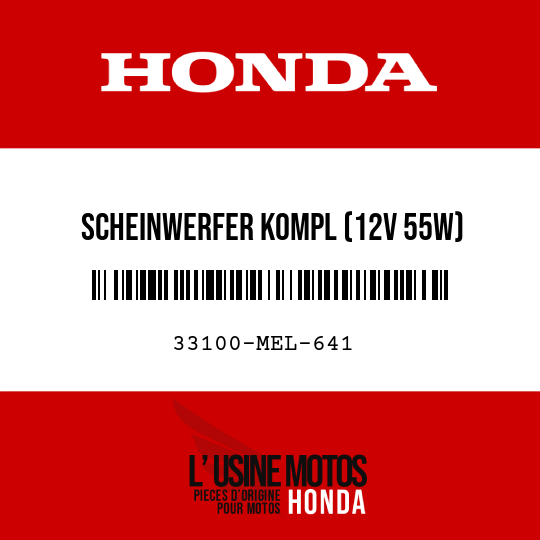 image de 33100-MEL-641 SCHEINWERFER KOMPL (12V 55W)