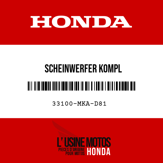 image de 33100-MKA-D81 SCHEINWERFER KOMPL