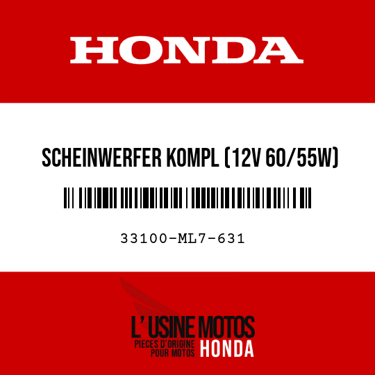 image de 33100-ML7-631 SCHEINWERFER KOMPL (12V 60/55W)