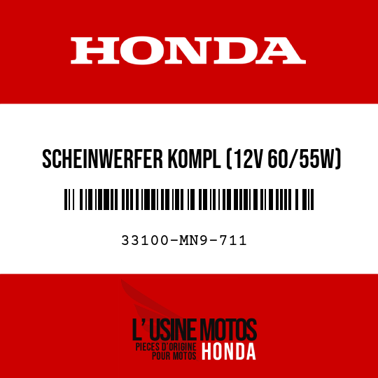 image de 33100-MN9-711 SCHEINWERFER KOMPL (12V 60/55W)