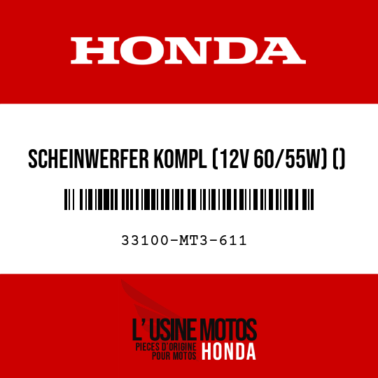 image de 33100-MT3-611 SCHEINWERFER KOMPL (12V 60/55W) ()