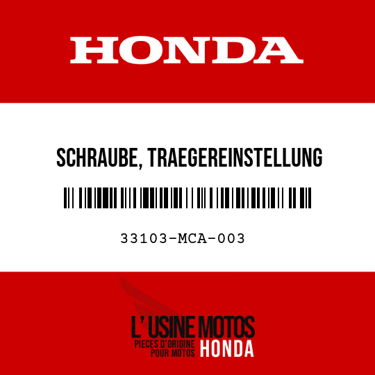 image de 33103-MCA-003 SCHRAUBE, TRAEGEREINSTELLUNG