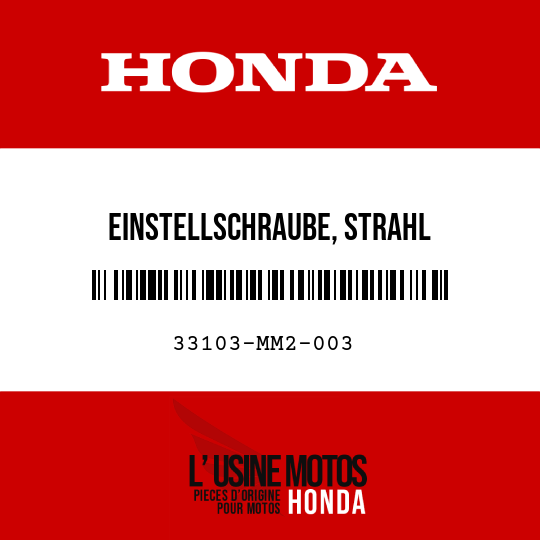 image de 33103-MM2-003 EINSTELLSCHRAUBE, STRAHL