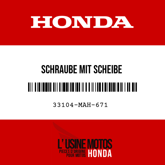 image de 33104-MAH-671 SCHRAUBE MIT SCHEIBE