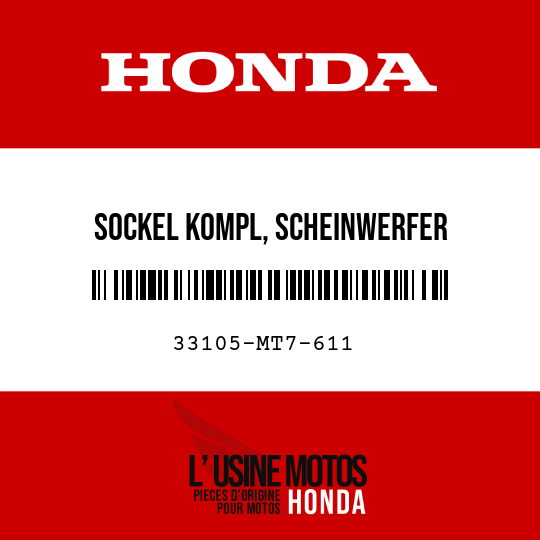 image de 33105-MT7-611 SOCKEL KOMPL, SCHEINWERFER