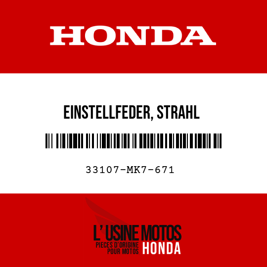 image de 33107-MK7-671 EINSTELLFEDER, STRAHL
