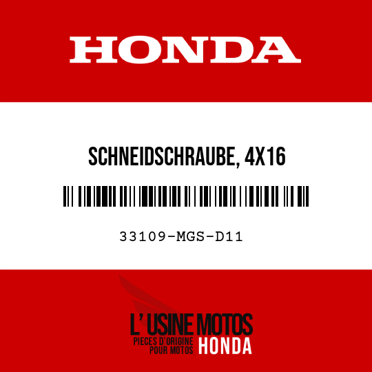 image de 33109-MGS-D11 SCHNEIDSCHRAUBE, 4X16