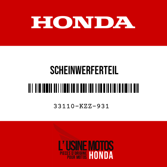 image de 33110-KZZ-931 SCHEINWERFERTEIL