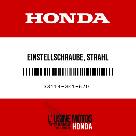 image de 33114-GE1-670 EINSTELLSCHRAUBE, STRAHL