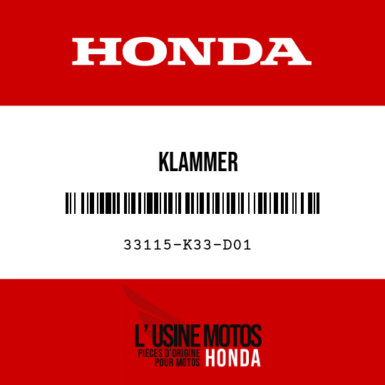 image de 33115-K33-D01 KLAMMER