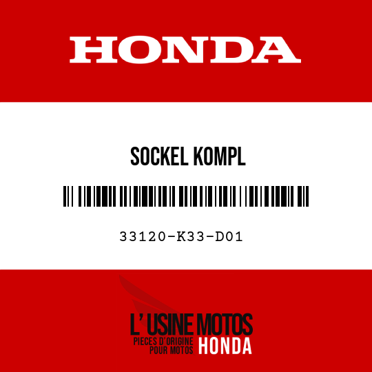 image de 33120-K33-D01 SOCKEL KOMPL