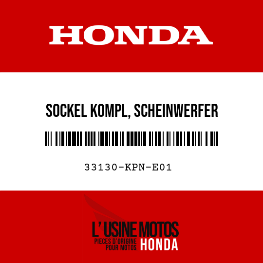 image de 33130-KPN-E01 SOCKEL KOMPL, SCHEINWERFER